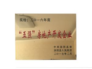 2016年度五強(qiáng)房地產(chǎn)開(kāi)發(fā)企業(yè)